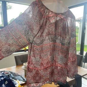 Garnett Hill Sheer Blouse